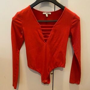 Express Plunge Long-sleeve Bodysuit